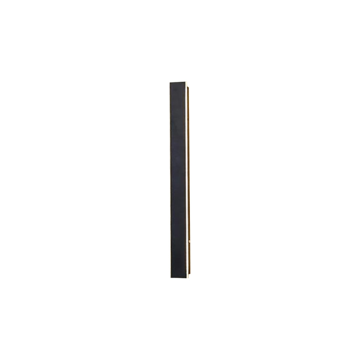 Aplique pared rect negro luz indir 9W cálida IP65 - ZU0332 
