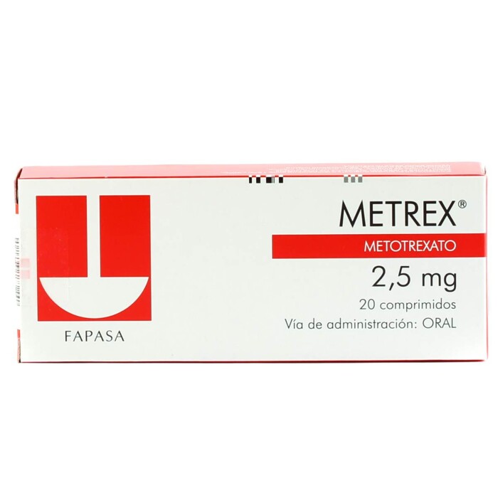 METREX 2,5 MG. CJ X 20 COMPRIMIDOS única