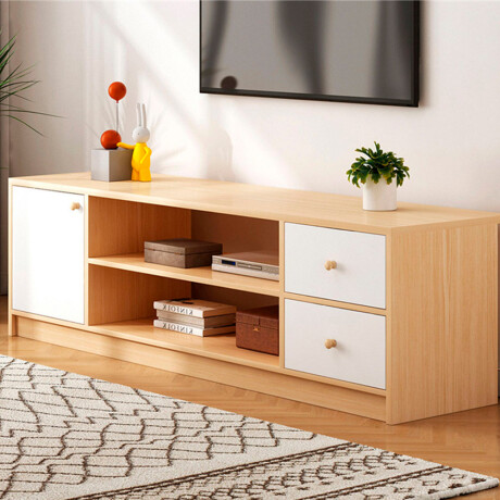 Rack TV Madera MDF 3 Cajones 2 Estantes 120cm 310-2 001