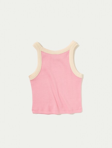 MUSCULOSA INFANTIL CON BORDADO ROSADO