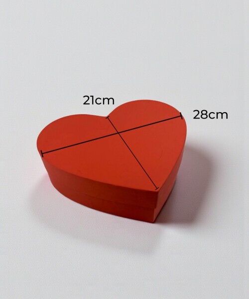 Caja Rígida Corazón ROJO