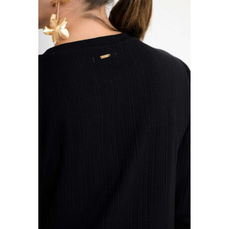 Remera Algodon Texturado Negro