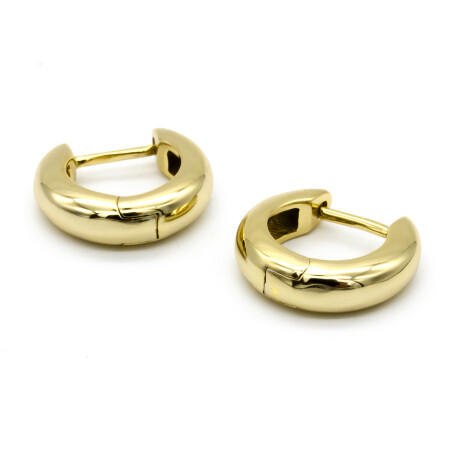 Par de aros de plata 925 con baño de oro amarillo . Par de aros de plata 925 con baño de oro amarillo .