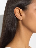 Pendientes Con Circonitas Y Perlas - Plata De Ley 925 dorado
