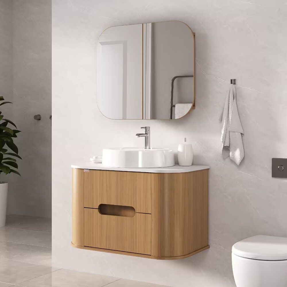 Mueble de baño suspendido Eleonora 80 cm Blanco/Catedral sin bacha Mueble De Baño Suspendido Eleonora 80 Cm Blanco/catedral Sin Bacha