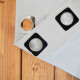Set x4 paños cortina blackout 1,35m x 1,70m BLANCO