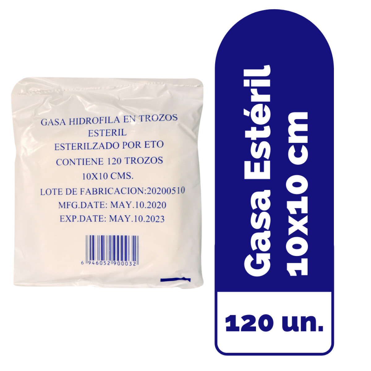 Gasa Estéril 10x10 cm - 120 trozos 