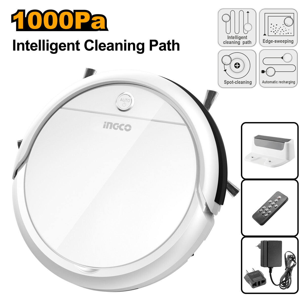 ASPIRADORA ROBOT INTELIGENTE PROGRAMABLE INGCO VCRG30261 