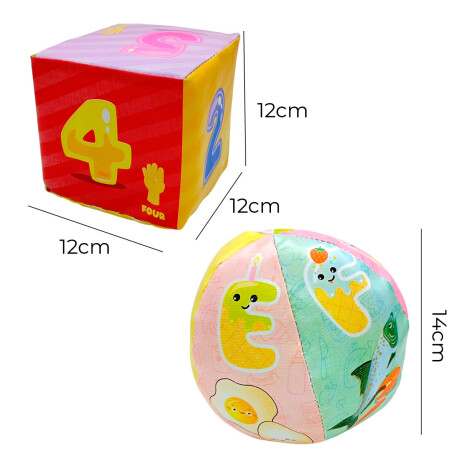 Set De 6 Pelotas Cubos Blandos Grandes Bebes Niños Jug030003