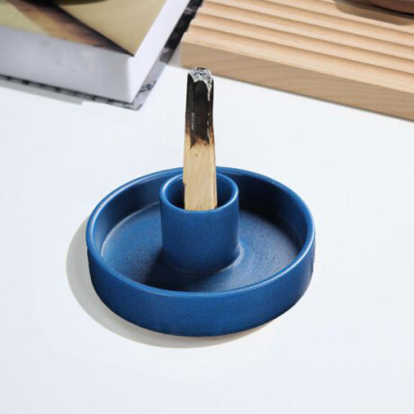 Quemador De Palo Santo Mate Azul Oscuro