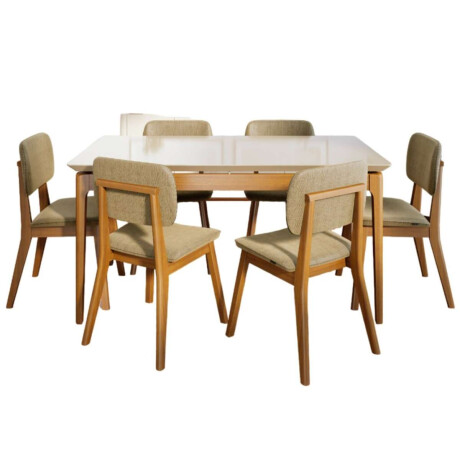 Mesa de Comedor Zara 1.2 Redonda Li­nea Manhattan Blanco/Natural
