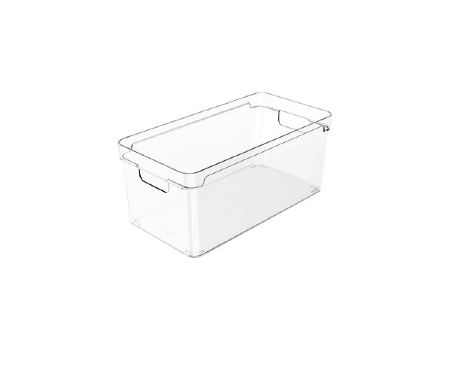Cesto organizador plástico transparente 30x15x13 cm 