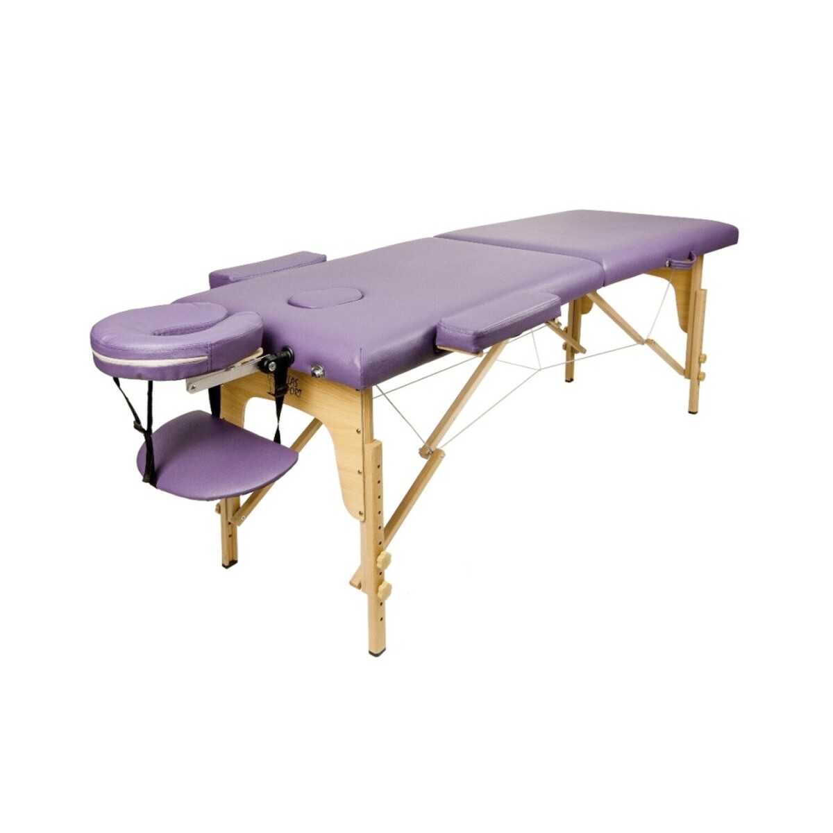 Camilla Portátil Profesional Lumax de Madera 185x60cm - Púrpura 