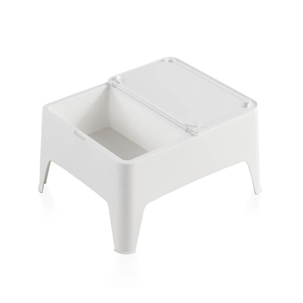 MESA DE JARDÍN AUXILIAR MODELO ALASKA COLOR BLANCO Mesa De Jardín Auxiliar Modelo Alaska Color Blanco