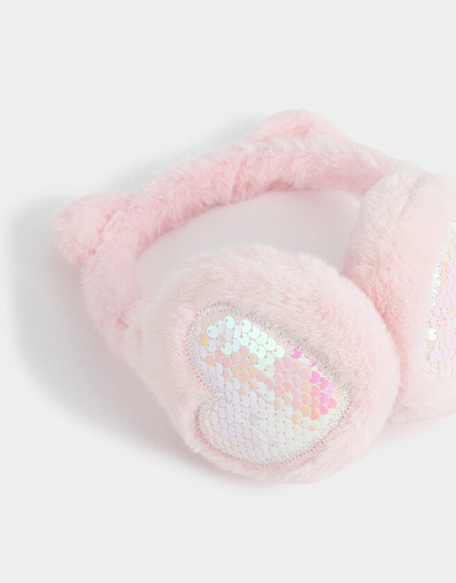 Orejeras infantiles Orejeras Infantil Con Corazón - Rosa Claro