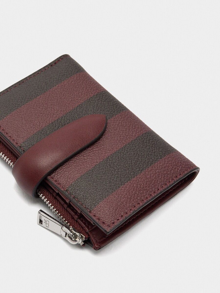 Cartera Con Rayas S burdeos
