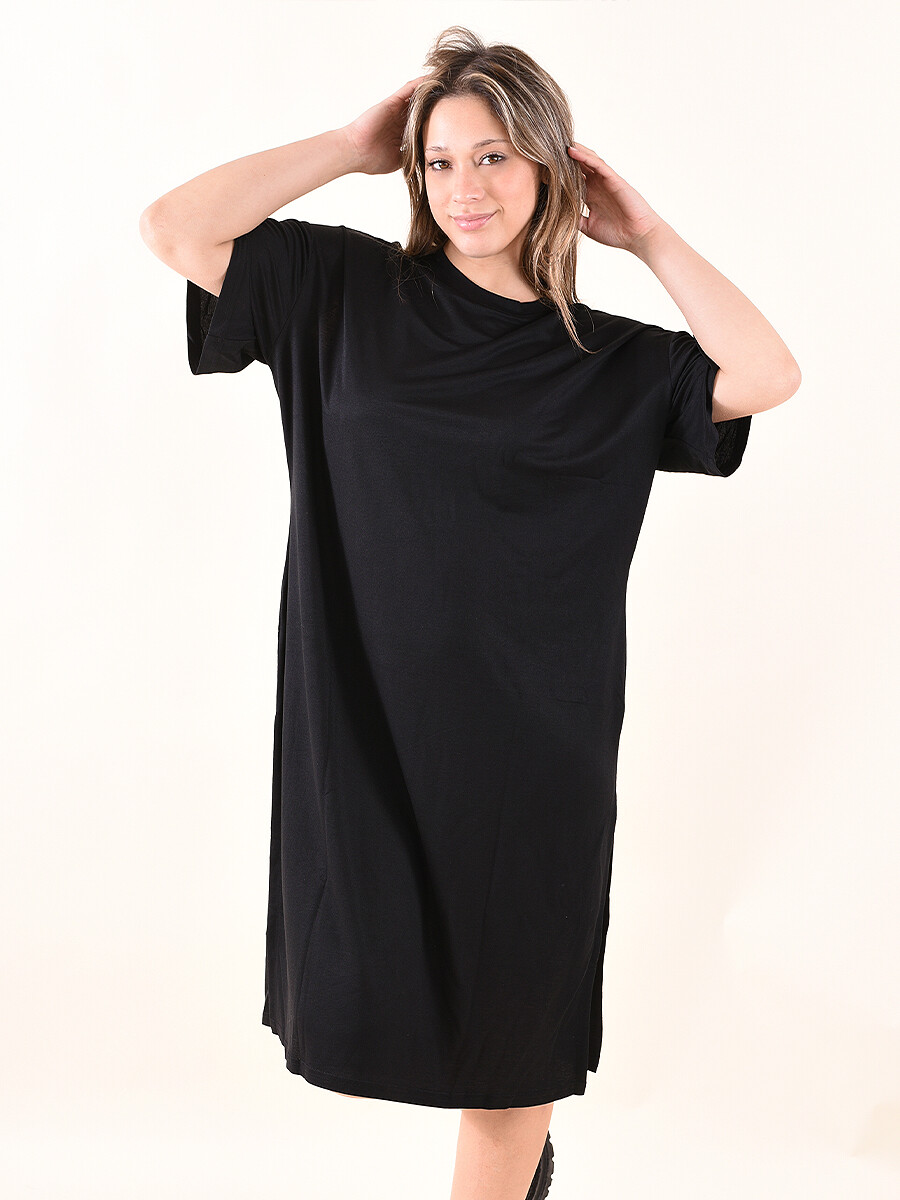 VESTIDO AGUAMARINA - NEGRO 