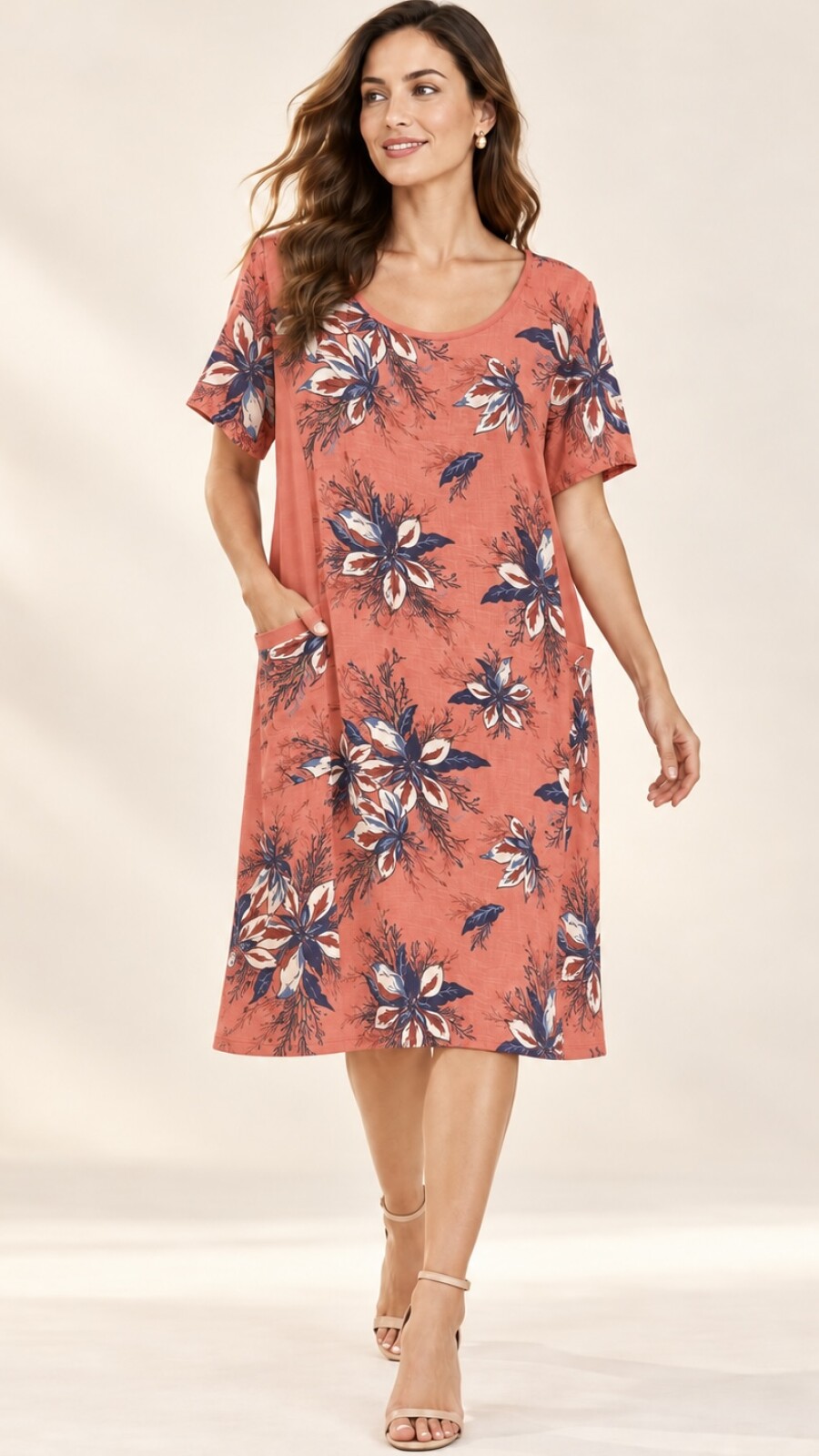 VESTIDO JEYLI ESTAMPADO TERRACOTA