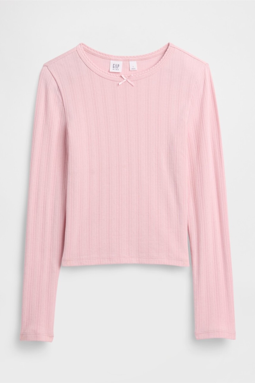 Remera Rib Niña Pure Pink