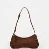 Cartera al hombro Liam Oxido efecto gamuza Chocolate