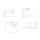 SET DE ACCESORIOS CUADRADO METAL LINEA ZINC COLOR CROMO CROMO