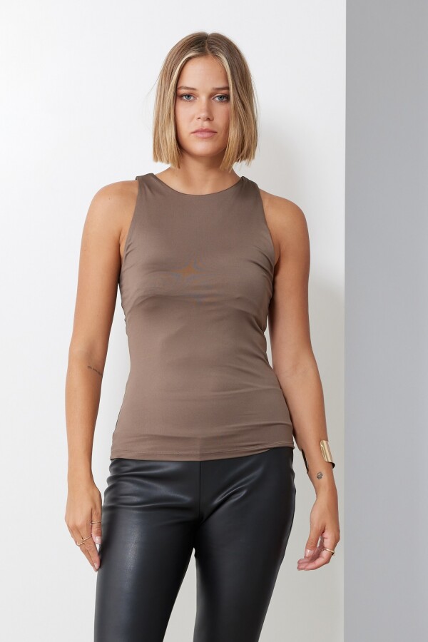 Musculosa Basica MARRON