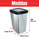 Papelera tapa click 9 plástico lts GRIS