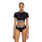Ropa Interior Urbano Para Mujer Uftee-Sport-Cropped-T-Shirt Black