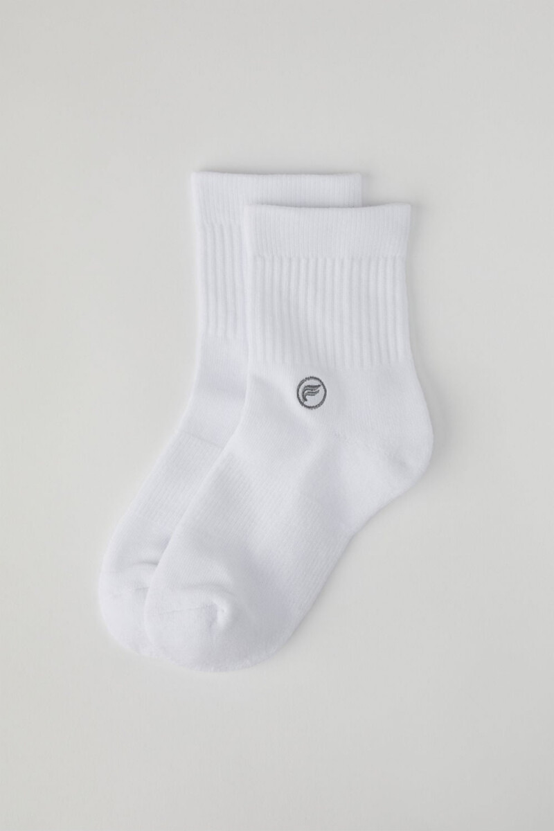 Medias The Everyday Quarter Crew Sock Unisex - Classic White 