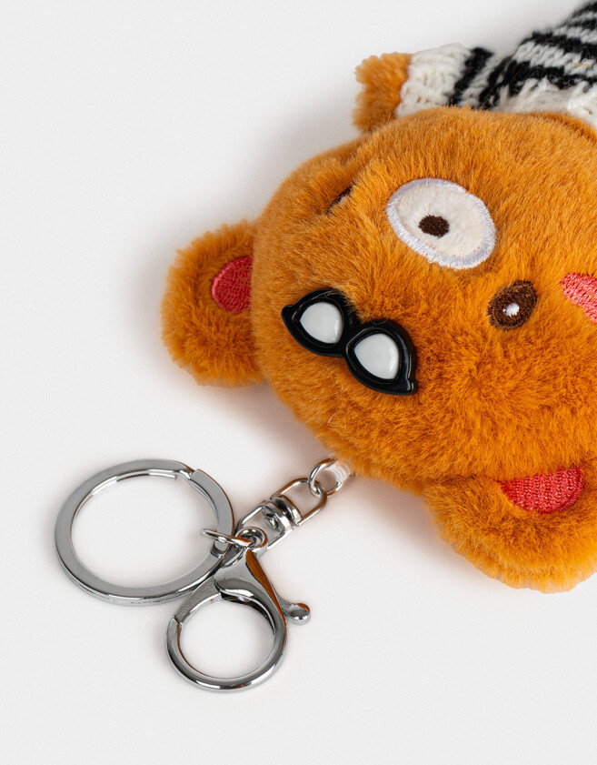 Llavero Peluche Llavero Y Charm De Peluche Osito - Marron Medio