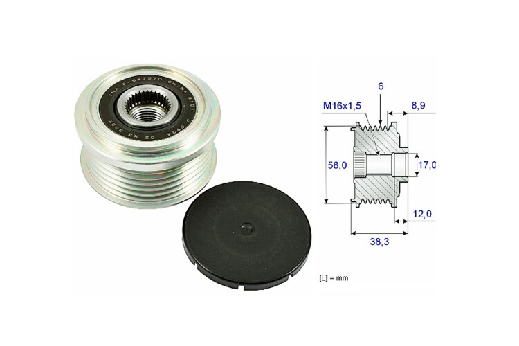 Polea Alternador Marcha Libre Hyundai I10/Grand I10 Kia Picanto 13-25 Polea Alternador Marcha Libre Hyundai I10/Grand I10 Kia Picanto 13-25