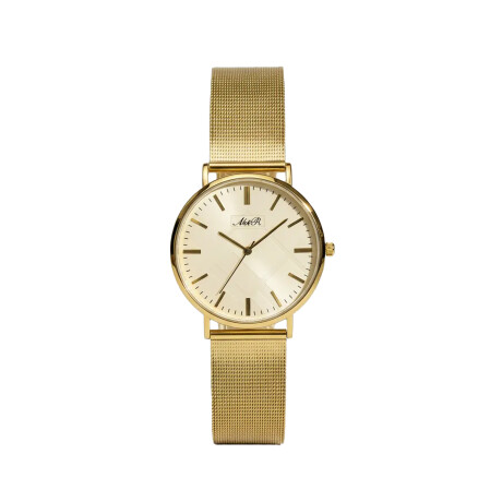 Set Reloj + Brochas Maquillaje + Neceser + Spa Facial 5en1 Dorado