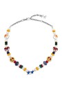 Yin Yang Flame Necklace Plata