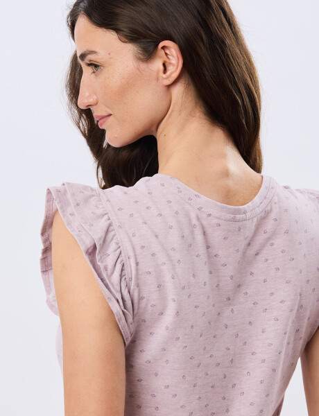 REMERA ESTAMPADA DE ALGODÓN Lavanda