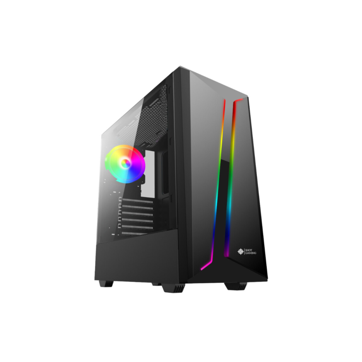 Gabinete Gamer Shot Gaming Pro Series SHOT-SUP-8011 | Cristal Templado, RGB frontal 