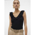 VMPROVENCE SL RUFFLE TOP GA BLACK
