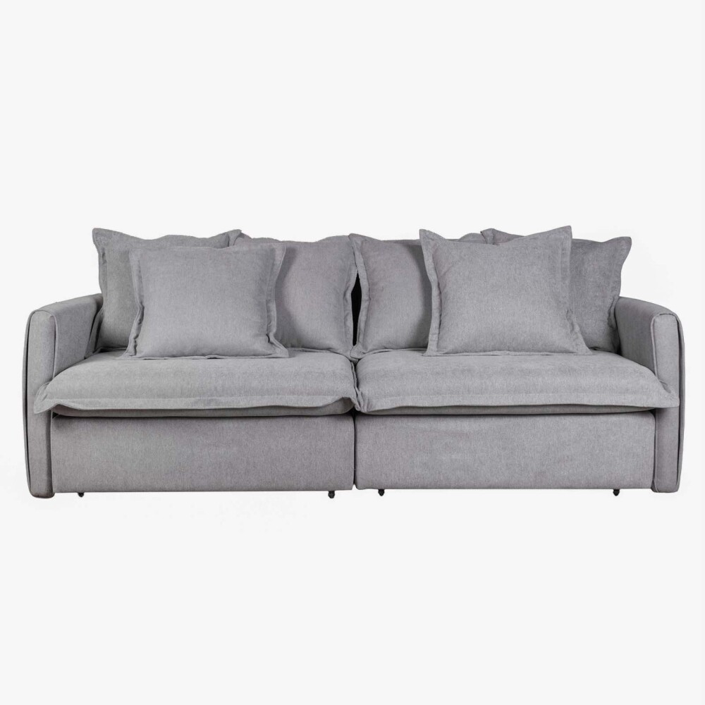 SOFÁ CAMA 3 CUERPOS TELA GRIS VERONA