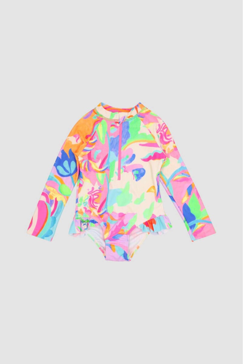 Malla manga larga unicornio 2-10y - Pink neon 