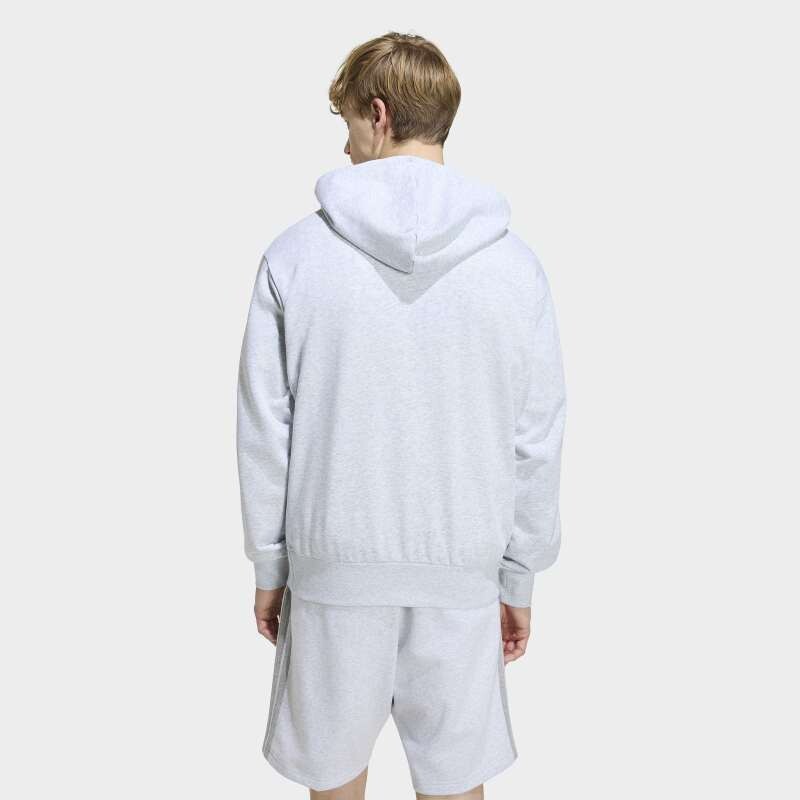 Canguro Adidas Capucha Essentials 3 Rayas Gris