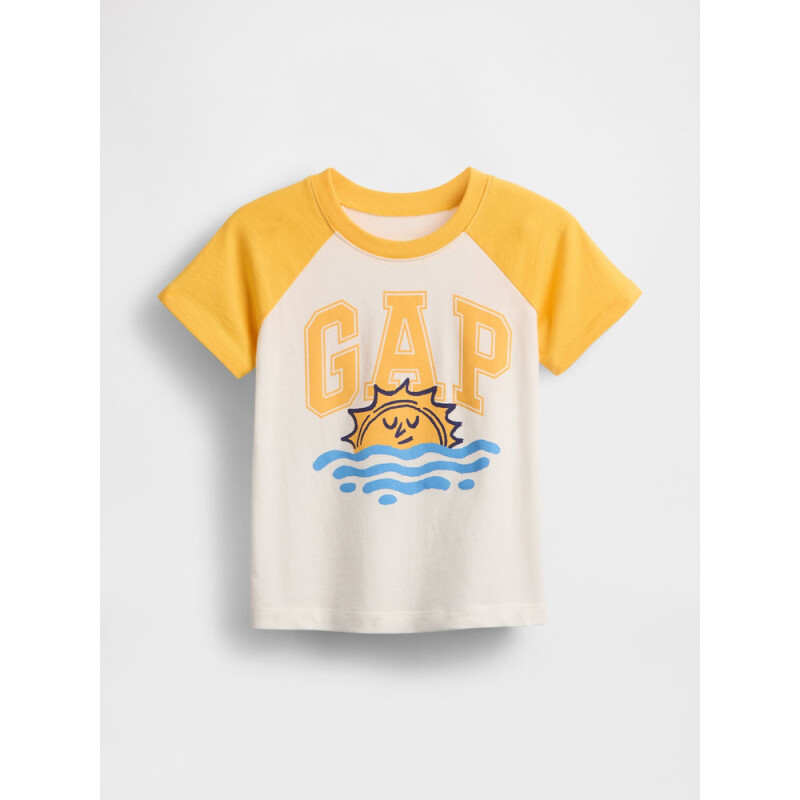 V-FRCH SS LOGO GRPH RAGLAN T NEW OFF WHITE