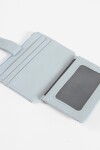 Tarjetero flap monedero celeste