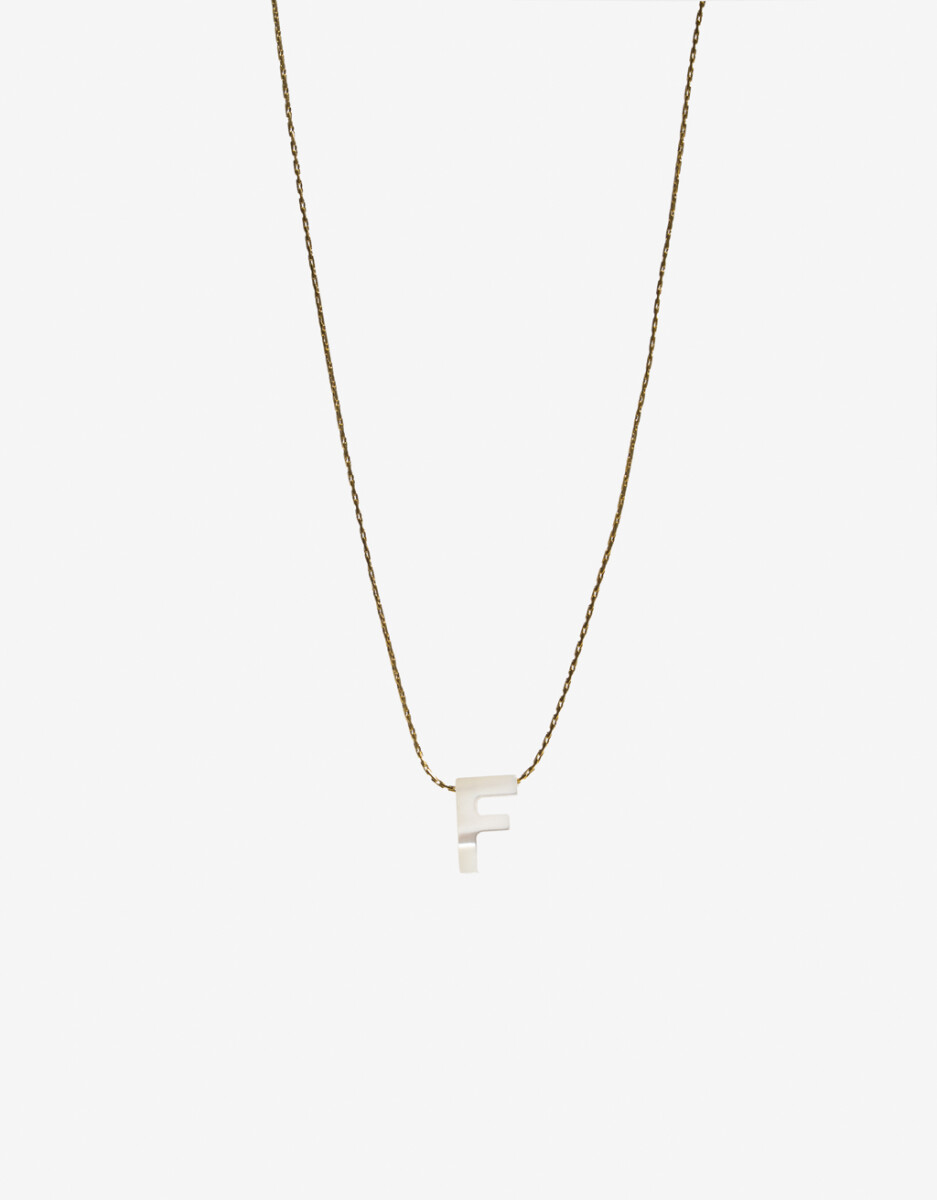 Cadena Corta Con Dije F, Acero 