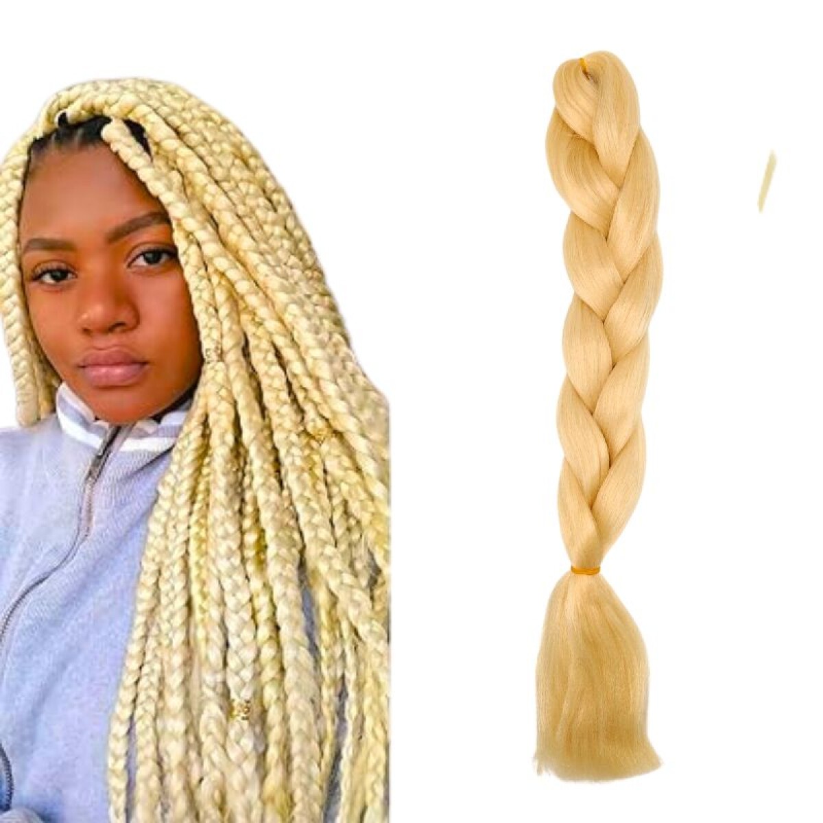 Extensiones de Cabello Sintético - Blanco 