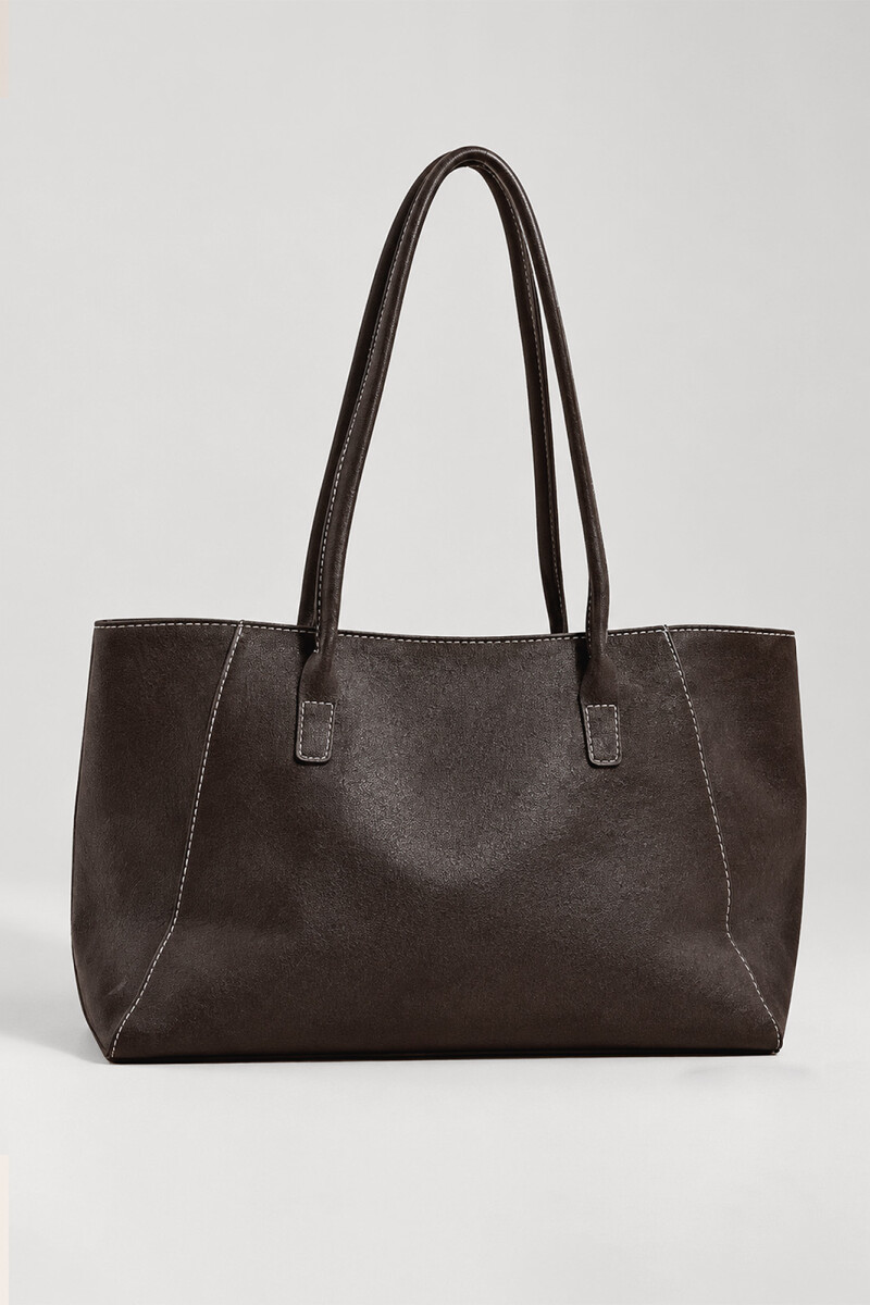 CARTERA SUEDE HEBILLA MARRON