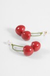 Caravanas cherry con perla cereza