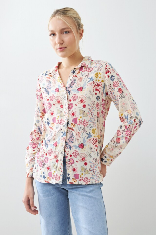 Camisa estampada multicolor