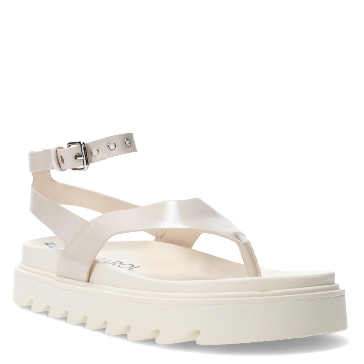 Sandalia DERBE con pulcera y hojalillos MissCarol - Off White 