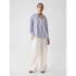 BIG SHIRT - GAUZE BLUE WHITE STRIPE