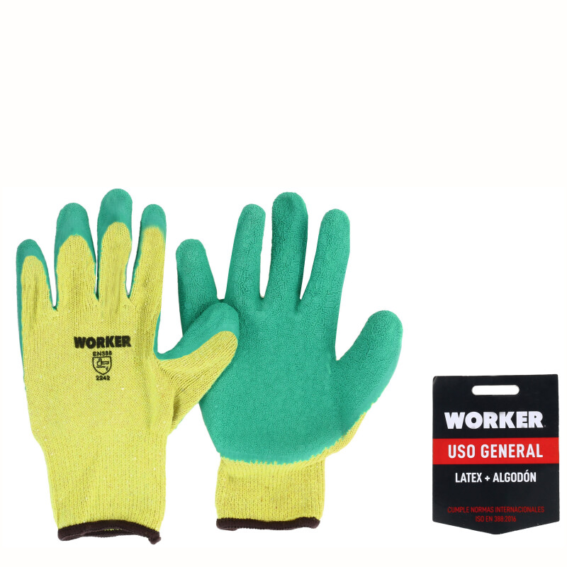 Guantes Unisex Laborales Worker de lanilla Multicolor