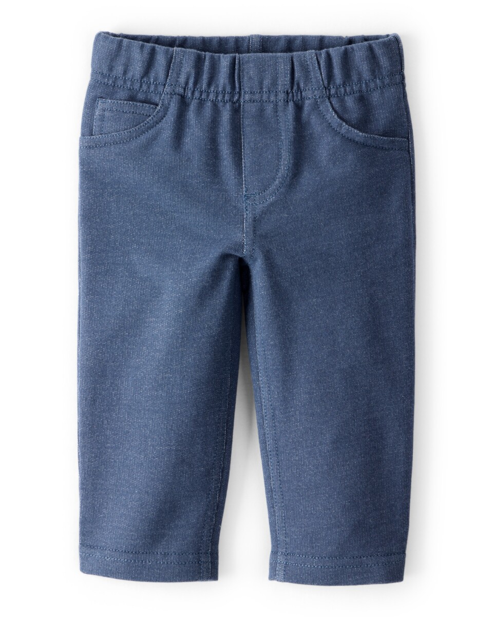 Pantalón de algodón, efecto denim 